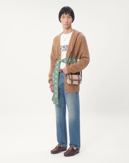 ﻿Valentino MINIBOLSO ROCKSTUD DE LONA Precio de fábrica