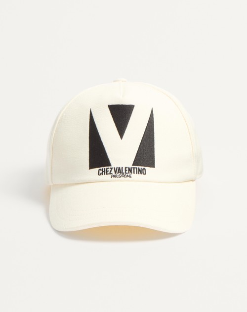 Valentino GORRA DE BÉISBOL DE ALGODÓN CON BORDADO CHEZ VALENTINO