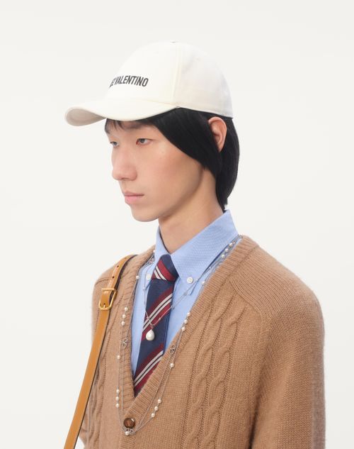 Valentino GORRA DE BÉISBOL DE ALGODÓN CON BORDADO CHEZ VALENTINO Promoción trimestral