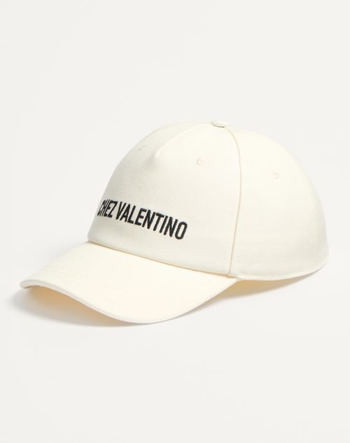 Valentino GORRA DE BÉISBOL DE ALGODÓN CON BORDADO CHEZ VALENTINO Promoción trimestral