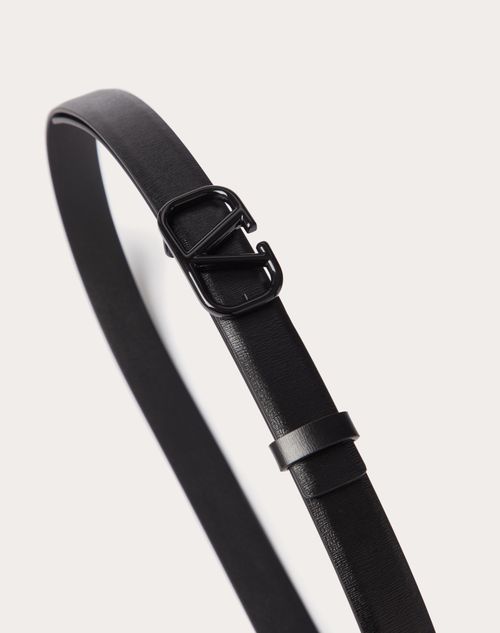 Valentino CINTURÓN DE CUERO DE BECERRO BRILLOSO CON EL VLOGO SIGNATURE DE 20 MM En oferta