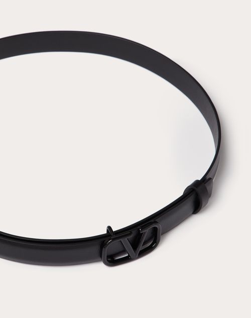 Valentino CINTURÓN DE CUERO DE BECERRO BRILLOSO CON EL VLOGO SIGNATURE DE 20 MM En oferta