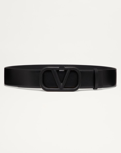 Valentino CINTURÓN VLOGO SIGNATURE DE PIEL DE BECERRO BRILLANTE DE 40 MM