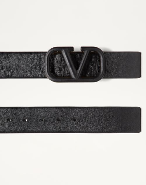 Valentino CINTURÓN VLOGO SIGNATURE DE PIEL DE BECERRO BRILLANTE DE 40 MM Libre de impuestos