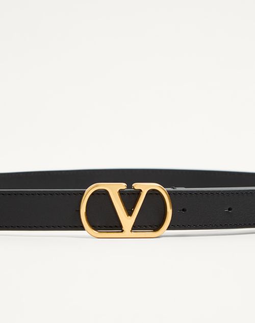 Valentino CINTURÓN VLOGO SIGNATURE EN CUERO DE BECERRO CON BRILLO DE 20 MM En línea