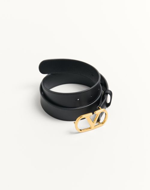 Valentino CINTURÓN VLOGO SIGNATURE EN CUERO DE BECERRO CON BRILLO DE 30 MM Outlet online