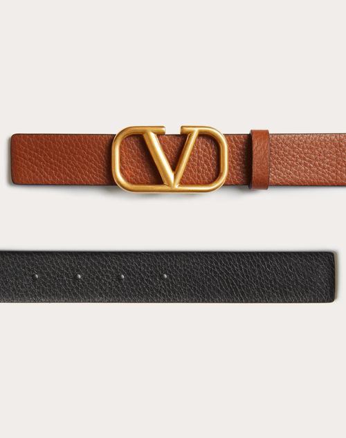 Valentino CINTURÓN REVERSIBLE VLOGO SIGNATURE DE 30 MM EN PIEL DE BECERRO CON GRABADO STAMPA ALCE Rebajas