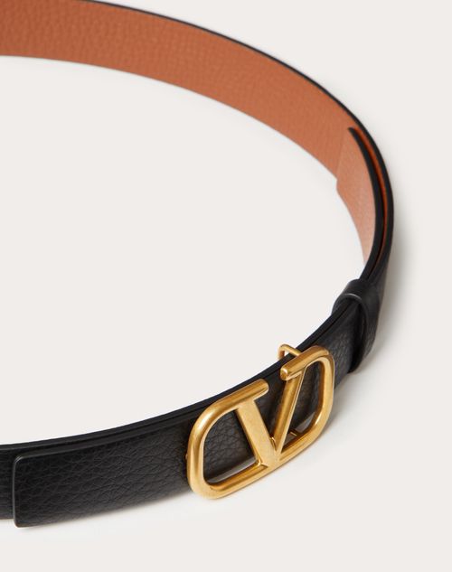 Valentino CINTURÓN REVERSIBLE VLOGO SIGNATURE DE 30 MM EN PIEL DE BECERRO CON GRABADO STAMPA ALCE Rebajas