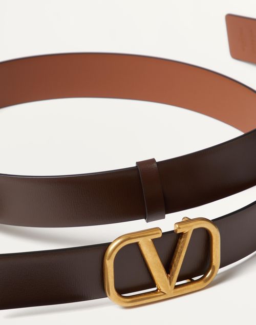 Valentino CINTURÓN REVERSIBLE VLOGO SIGNATURE DE PIEL DE BECERRO DE 30 MM Ofertas