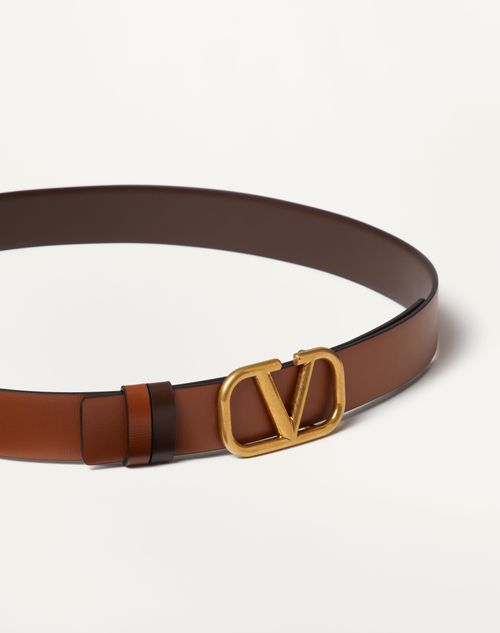 Valentino CINTURÓN REVERSIBLE VLOGO SIGNATURE DE PIEL DE BECERRO DE 30 MM Ofertas
