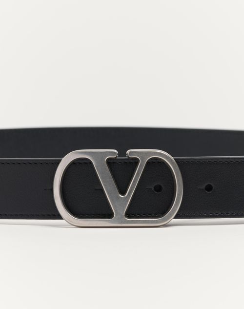 Valentino CINTURÓN VLOGO SIGNATURE EN CUERO DE BECERRO CON BRILLO DE 30 MM Rebajas baratas