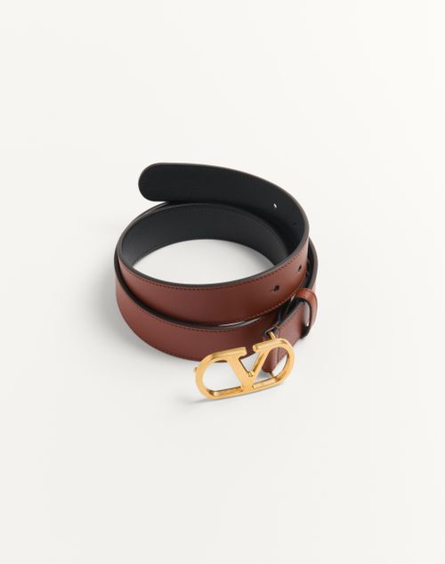 Valentino CINTURÓN VLOGO SIGNATURE EN CUERO DE BECERRO CON BRILLO DE 30 MM Ventas relámpago
