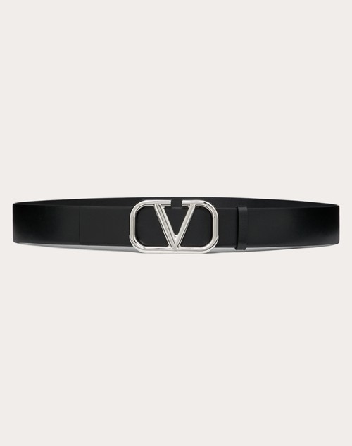 Valentino CINTURÓN VLOGO SIGNATURE DE PIEL DE BECERRO DE 40 MM DE ANCHO