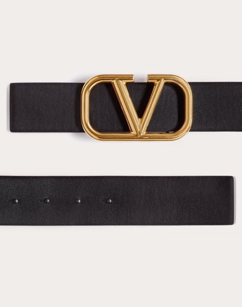 Valentino CINTURÓN VLOGO SIGNATURE DE PIEL DE BECERRO DE 40 MM DE ANCHO Oferta especial