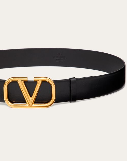 Valentino CINTURÓN VLOGO SIGNATURE DE PIEL DE BECERRO DE 40 MM DE ANCHO Envío gratis