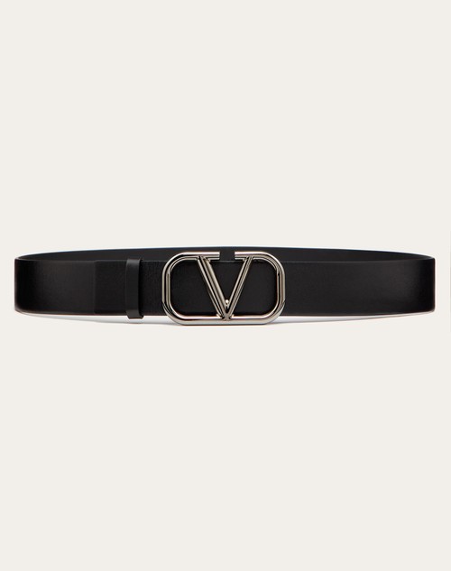Valentino CINTURÓN VLOGO SIGNATURE DE PIEL DE BECERRO DE 40 MM DE ANCHO