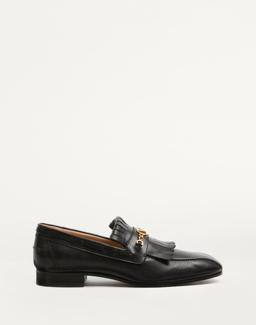 Valentino MOCASÍN DE CABRITILLA CON FLECOS Y EL VLOGO SIGNATURE