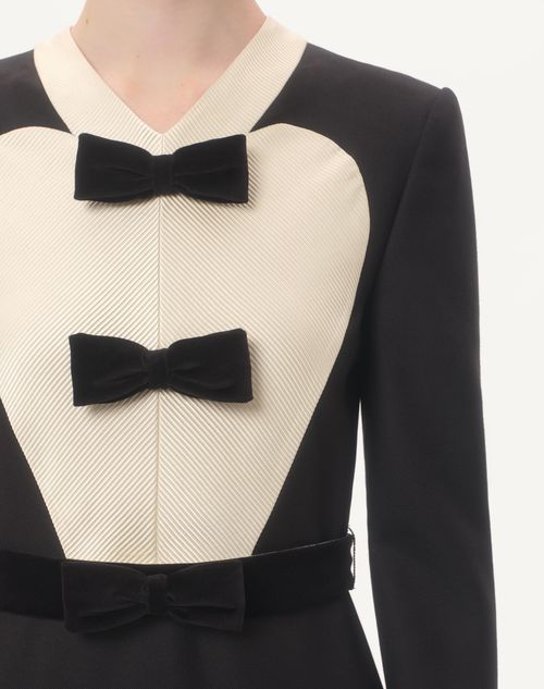 Valentino VESTIDO MIDI DE LANA VIRGEN CON LAZOS Rebajas online