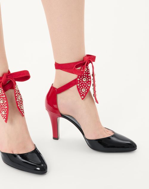 Valentino ZAPATOS DE TACÓN FOLIEFOLIAGE DE CUERO ABRASIVO 85 MM Rebajas top