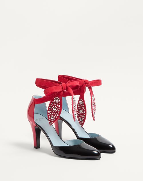 Valentino ZAPATOS DE TACÓN FOLIEFOLIAGE DE CUERO ABRASIVO 85 MM Rebajas top