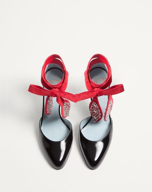 Valentino ZAPATOS DE TACÓN FOLIEFOLIAGE DE CUERO ABRASIVO 85 MM Rebajas top