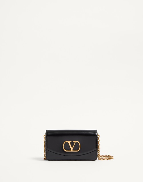 Valentino BOLSO DE MANO VALENTINO GARAVANI VAIN EN CUERO BRILLANTE DE BECERRO Envío gratis