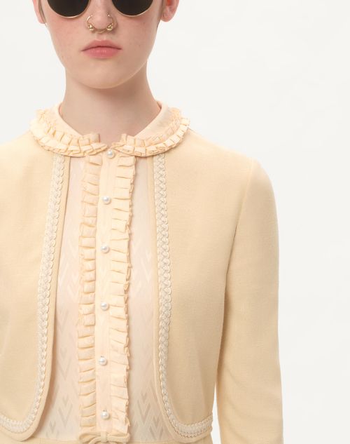 Valentino VESTIDO CORTO DE SEDA RÚSTICA CON PLUMAS Envío gratis