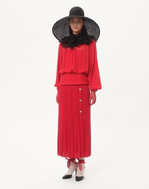Valentino FALDA MIDI DE GEORGETTE Promoción por tiempo limitado