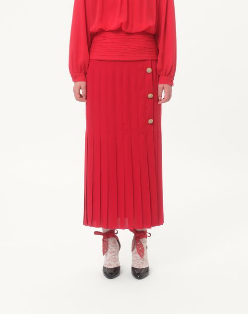 Valentino FALDA MIDI DE GEORGETTE Promoción por tiempo limitado