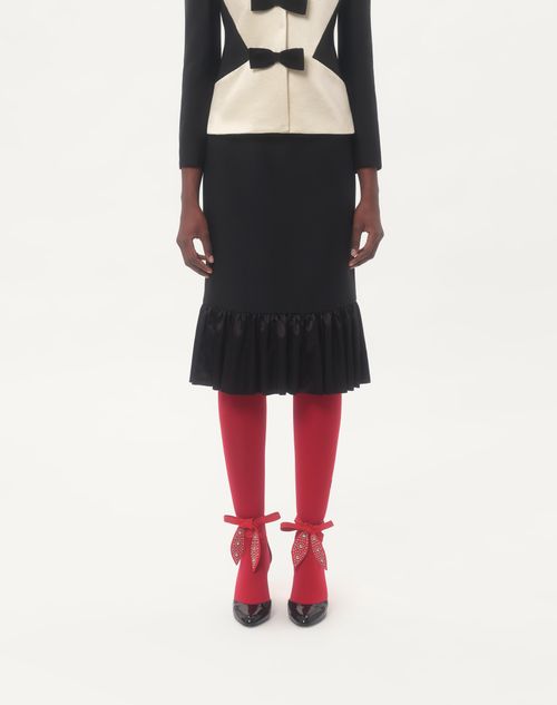 Valentino FALDA MIDI DE CREPE COUTURE Oferta especial de fábrica