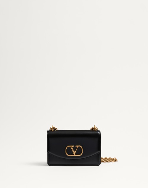 Valentino BOLSO PEQUEÑO DE HOMBRO VALENTINO GARAVANI VAIN DE CUERO BRILLOSO DE BECERRO