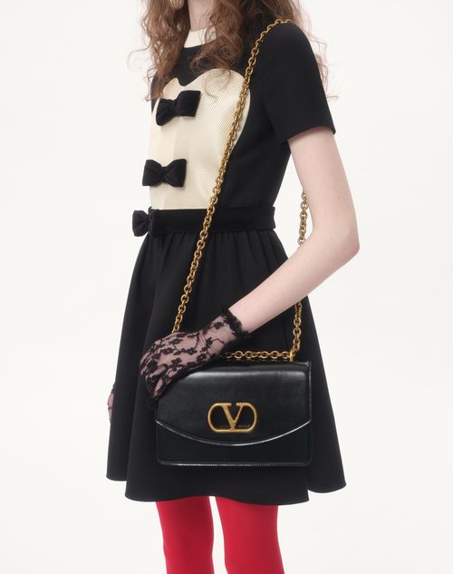 Valentino VESTIDO CORTO DE CREPE COUTURE CON LAZOS Limitado a 3 días