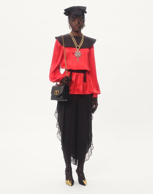 Valentino TOP DE SATÉN DOBLE Última moda