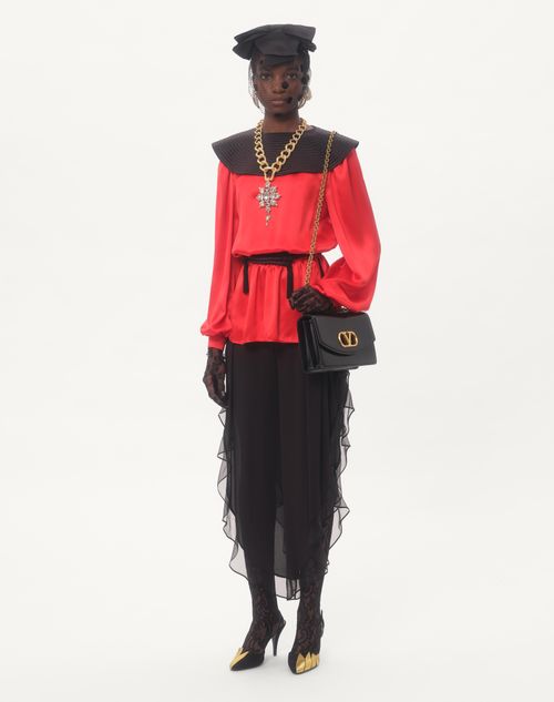 Valentino PANTALONES GLOBO DE GEORGETTE Descuento por venta flash