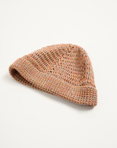 Valentino GORRO VLOGO SIGNATURE TEJIDO DE LINO Y ALGODÓN Ofertas