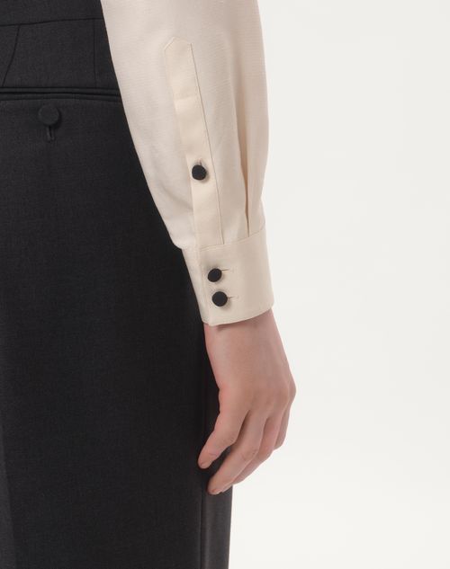 Valentino CAMISA DE SHANTUNG DE SEDA CON ALAMARES Rebajas baratas