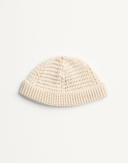 Valentino GORRO DE ALGODÓN TEJIDO CON EL VLOGO SIGNATURE