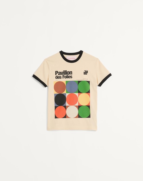 Valentino CAMISETA DE ALGODÓN CON ESTAMPADO PAVILLON DES FOLIES