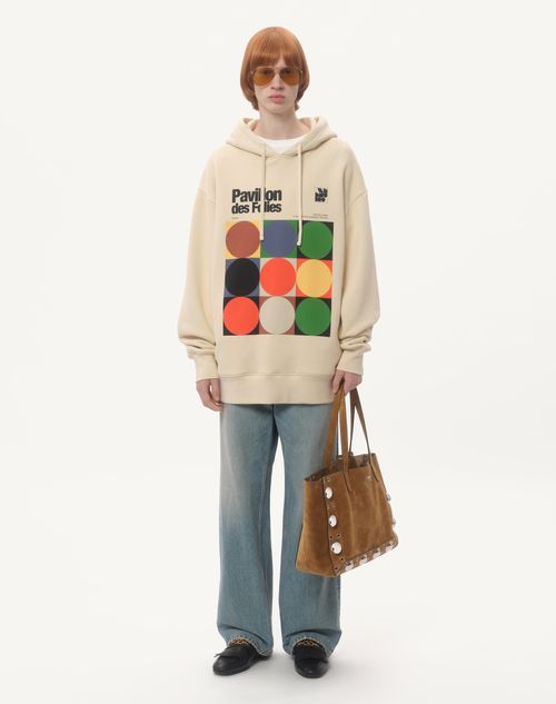 Valentino SUDADERA DE ALGODÓN CON CAPUCHA Y ESTAMPADO PAVILLON DES FOLIES Mejor oferta