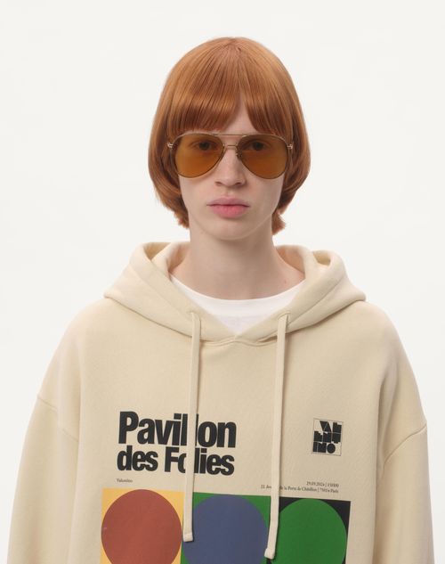 Valentino SUDADERA DE ALGODÓN CON CAPUCHA Y ESTAMPADO PAVILLON DES FOLIES Mejor oferta