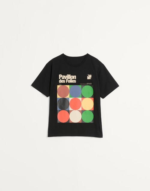Valentino CAMISETA DE ALGODÓN CON ESTAMPADO PAVILLON DES FOLIES Envío gratis