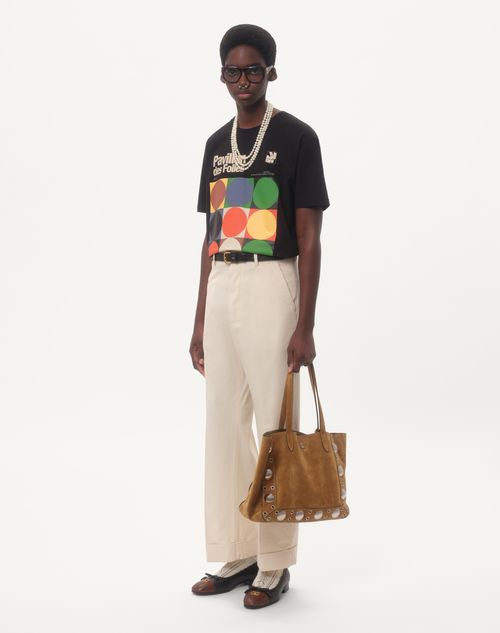 Valentino CAMISETA DE ALGODÓN CON ESTAMPADO PAVILLON DES FOLIES Envío gratis
