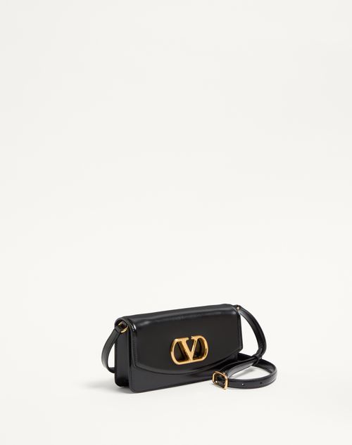 Valentino BOLSO DE MANO VALENTINO GARAVANI VAIN EN CUERO BRILLANTE DE BECERRO Oferta especial