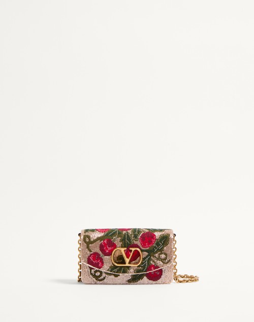 Valentino BOLSO DE MANO VALENTINO GARAVANI VAIN BORDADO CON MOTIVO CHERRYFIC