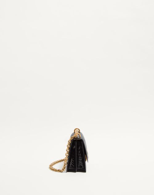 Valentino BOLSO DE HOMBRO PEQUEÑO VALENTINO GARAVANI VAIN DE CUERO DE COCODRILO ÚLTIMAS EDICIONES