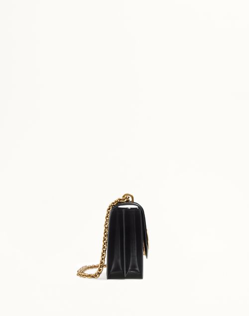 Valentino BOLSO DE HOMBRO VALENTINO GARAVANI VAIN EN CUERO DE BECERRO BRILLANTE Oferta especial de fábrica