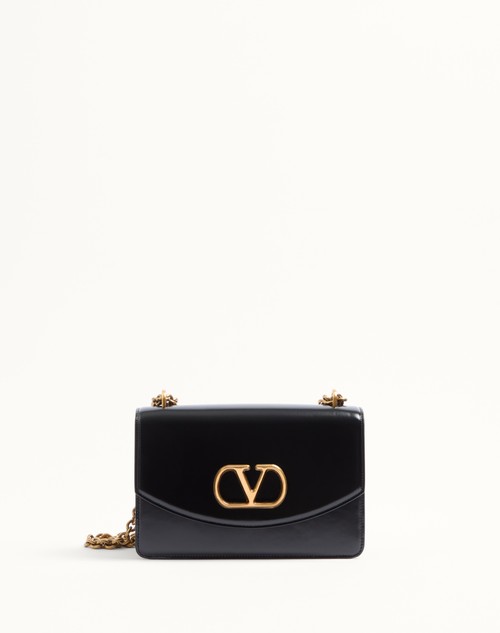 Valentino BOLSO DE HOMBRO VALENTINO GARAVANI VAIN EN CUERO DE BECERRO BRILLANTE