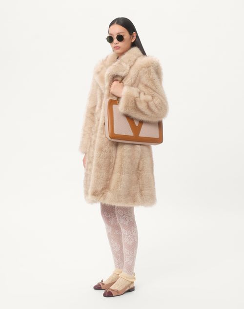 Valentino BOLSO DE COMPRAS MEDIANO VALENTINO GARAVANI VIVA SUPERSTAR DE LONA Limitado a 3 días