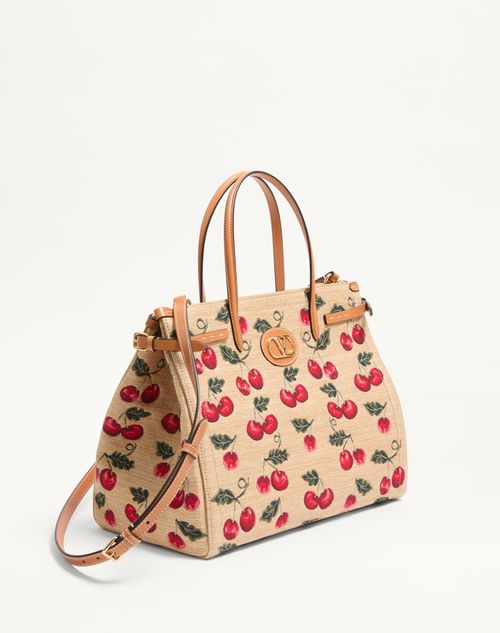 Valentino BOLSO DE COMPRAS MEDIANO VALENTINO GARAVANI ANTIBES DE RAFIA JACQUARD SINTÉTICA Oferta exclusiva