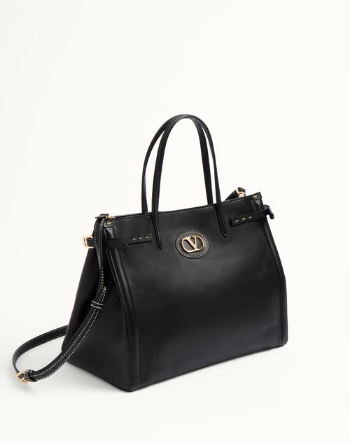 Valentino BOLSO DE COMPRAS MEDIANO VALENTINO GARAVANI ANTIBES DE CUERO DE BECERRO Ofertas de temporada